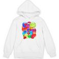 Frutiger Aero Aesthetic Tech Orb Pattern Heart Cherry Lips Raglan Baseball Tee Unisex Hoodie