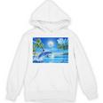 Frutiger Aero Dolphin Sunset Ocean With Palm Trees Y2k Premium Unisex Hoodie Frutiger Aero Dolphin Sunset Ocean With Palm Trees Y2k Premium Unisex Hoodie