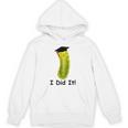 Graduation Cap Wearing Big Dill Pickle I Did It Graduate Fun Unisex Hoodie