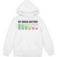 Introvert Cute My Social Battery Unisex Hoodie Introvert Cute My Social Battery Unisex Hoodie