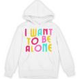 Introvert I Want To Be Alone Retro Wavy Unisex Hoodie Introvert I Want To Be Alone Retro Wavy Unisex Hoodie