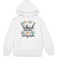 Last Day Autographs 1st Grade Graduation Boys Girls Groovy Unisex Hoodie