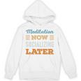 Meditation Now Minimal Socializing Introvert Vintage Unisex Hoodie