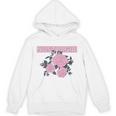 Nostalgia 80s 90s Retro Style Graphics Rose Pink Flower Unisex Hoodie