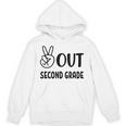 Peace Out Second Grade Last Day Of School Graduation Kids Unisex Hoodie