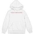 Please Chew Quieter Sarcastic Quote Introvert Minimal Unisex Hoodie