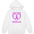 Purple In Memory Of Mother In Law Alzheimers Dementia Heart Unisex Hoodie