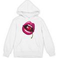 Rainbow Lips With a Cherry In The Mouth 80s Nostalgia Premium Tri-Blend Unisex Hoodie