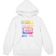 Retro Girls Just Wanna Have Fun Nostalgia 1980s 80's Premium Tri-Blend Unisex Hoodie