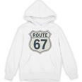 Retro Route 67 Highway Sign Vintage Road Nostalgia Premium Tri-Blend Unisex Hoodie Retro Route 67 Highway Sign Vintage Road Nostalgia Premium Tri-Blend Unisex Hoodie