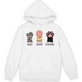 Rock Paper Scissors Hand Game Cute Paw Cat Introvert Unisex Hoodie Rock Paper Scissors Hand Game Cute Paw Cat Introvert Unisex Hoodie