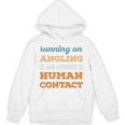Running On Angling Social Introvert Humor Vintage Unisex Hoodie