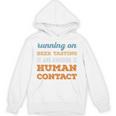 Running On Beer Tasting Social Introvert Humor Vintage Unisex Hoodie