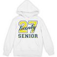 Senior Class Of 2027 Graduation Yellow And Blue On The Back Premium Tri-Blend Unisex Hoodie