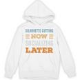 Silhouette Cutting Now Minimal Socializing Introvert Unisex Hoodie