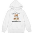Sorry I Can't Indoor Cat Top For Introvert With Coffee Book Unisex Hoodie