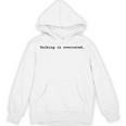 Talking Is Overrated Minimalist Introvert Unisex Hoodie Talking Is Overrated Minimalist Introvert Unisex Hoodie