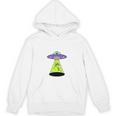 I Wanna Go Home Introvert UFO UAP Flying Saucer Trippy Alien Unisex Hoodie