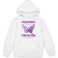 I Wear Purple In Memory For My Son Epilepsy Awareness Ribbon Unisex Hoodie