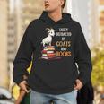 Easily Distracted By Goats And Books Goats And Book Reading Unisex Hoodie