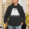 Ew People Introvert Sayings Sarcastic Cat Quote Unisex Hoodie