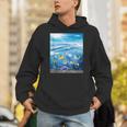 Frutiger Aero Aesthetic Tech Ocean Underwater Fishes Unisex Hoodie
