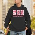 Retro Coquette Bow All Booked For Valentines Book Lover Cute Unisex Hoodie