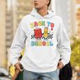 Back To School Checkered Book Pencil Groovy Teacher Student Unisex Hoodie Back To School Checkered Book Pencil Groovy Teacher Student Unisex Hoodie