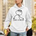 Like A Boss Rage Comic Meme Classic Internet Nostalgia Tee Unisex Hoodie
