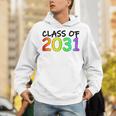 Class Of 2031 Pre-K -12th Grade Hand Prints Space Graduation Unisex Hoodie