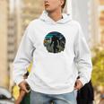 Just Me And My Yeti Retro Sunset Mountain Hiking Introvert Unisex Hoodie Just Me And My Yeti Retro Sunset Mountain Hiking Introvert Unisex Hoodie