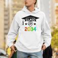 K -12th Grade Hand Prints Space Graduation Class Of 2034 Unisex Hoodie