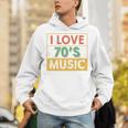 I Love 70's Music Retro Style Nostalgia Vibe 1970 70's Party Unisex Hoodie