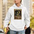 The Reader Tarot Card Book Lover Skeleton Art Goth Style Unisex Hoodie
