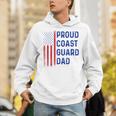 Retro Proud Coast Guard Dad Graduation Dad Usa Flag Outfit Unisex Hoodie