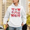 Valentine Teacher Coquette Bow Pencil Heart Book Girl Women Unisex Hoodie Valentine Teacher Coquette Bow Pencil Heart Book Girl Women Unisex Hoodie