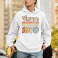 Vintage 1970 Birthday Retro Style 70's Born Nostalgia Outfit Premium Tri-Blend Unisex Hoodie