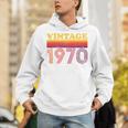 Vintage 1970 Retro Style 70's Born Nostalgia Vibes Birthday Premium Tri-Blend Unisex Hoodie