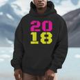 2018 Big Neon Numbers For The New Year Or Graduation Unisex Hoodie
