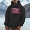 Advocate Support Empower Groovy Social Worker Graduation MSW Unisex Hoodie