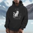 Antisocial Introvert Cat With Coffee On Computer Emo Goth Unisex Hoodie