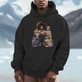 Back To School Afro Melanin Girl Reading Book Bookworm Unisex Hoodie