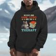 BOOKS AND MAINE COONS ARE MY THERAPY Main Coon Unisex Hoodie