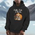 Coffee Cats & Books Lover For Women & Girls Coffee Unisex Hoodie