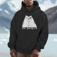 Ew People Introvert Sayings Sarcastic Cat Quote Unisex Hoodie