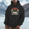 Ew People Retro Cat Vintage Anti Social Introvert Unisex Hoodie