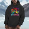 Peace Out 5th Grade Tie Dye Graduation Last Day Of School Unisex Hoodie
