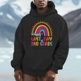Rainbow Last Day Of 2nd Grade Teacher Student Graduation For Men Women Kids Unisex Hoodie