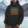 Running On Aviation Social Introvert Humor Vintage Unisex Hoodie