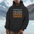 Running On Cards Making Social Introvert Humor Vintage Unisex Hoodie